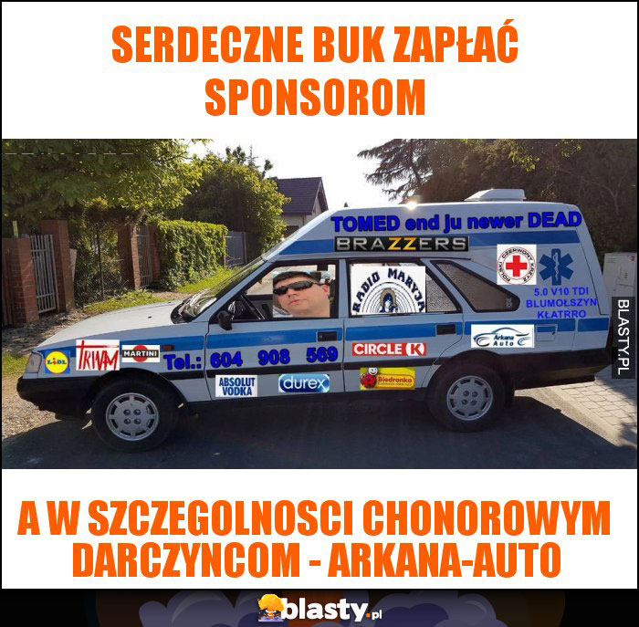 serdeczne buk zapłać sponsorom