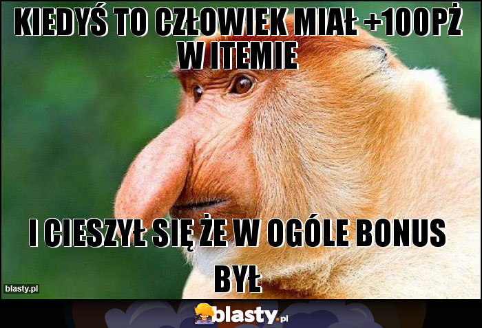 kiedyś to człowiek miał +100pż w itemie