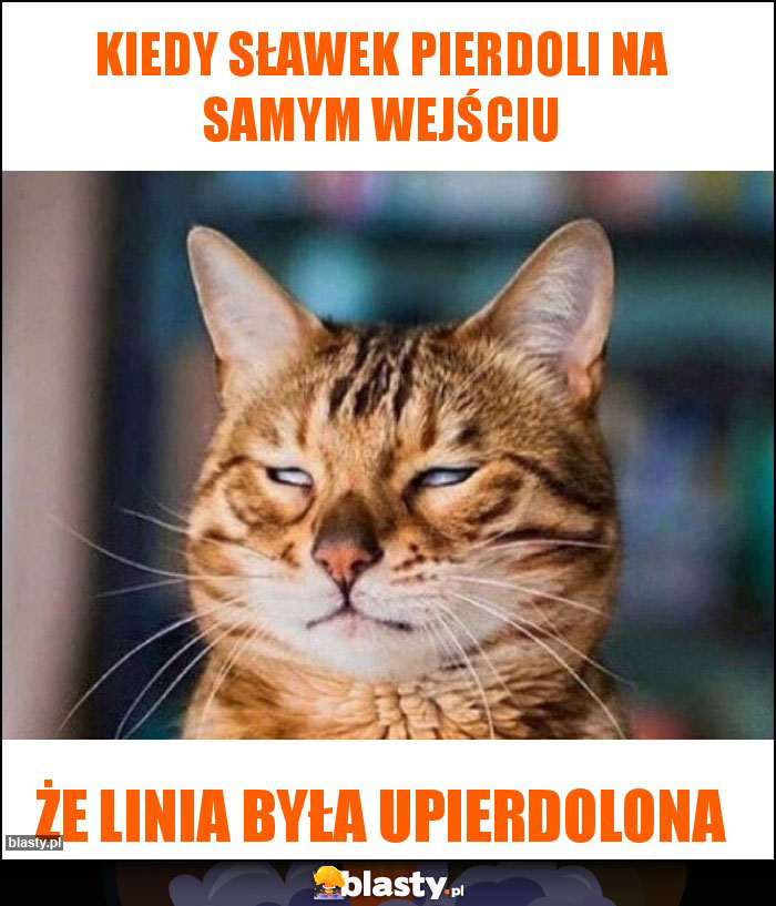 Kiedy Sławek pierdoli na samym wejściu