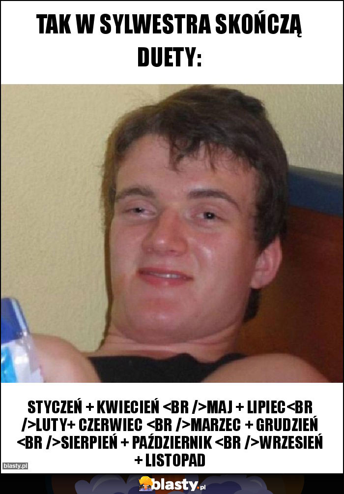 Tak w sylwestra skończą duety: