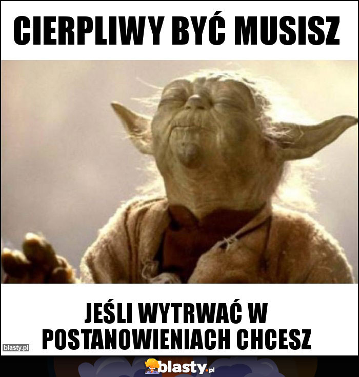 Cierpliwy być musisz