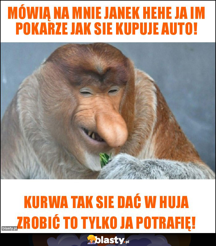 mówią na mnie janek hehe ja im pokarze jak sie kupuje auto!