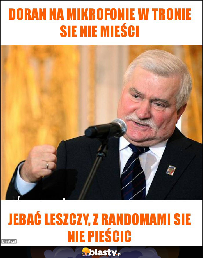 Doran na mikrofonie w tronie sie nie mieści