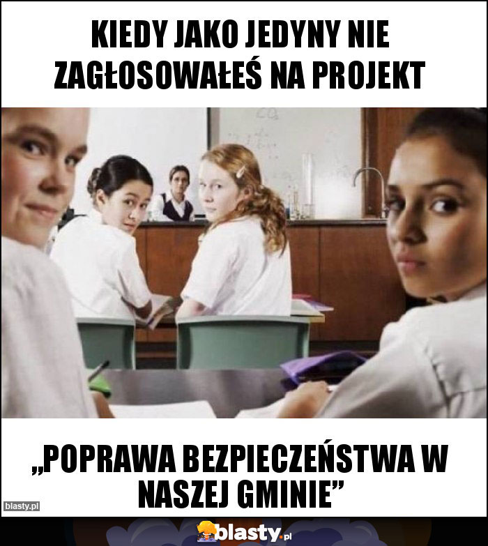 Kiedy jako jedyny nie zagłosowałeś na projekt