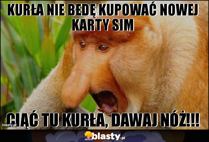 Kurła nie bedę kupować nowej karty SIM