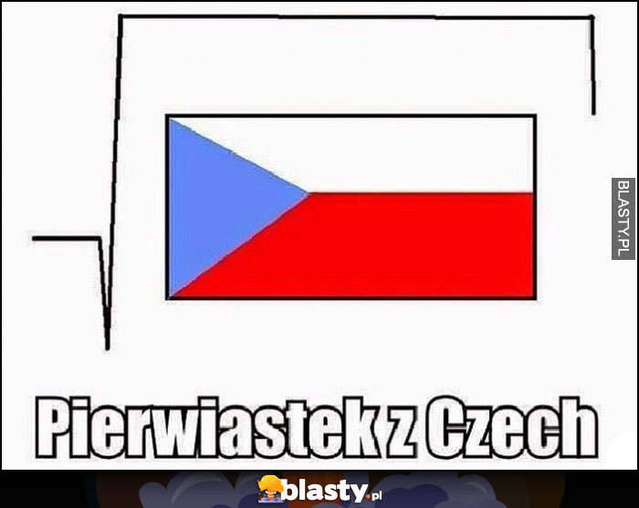 Pierwiastek z Czech, flaga Czech pod pierwiastkiem