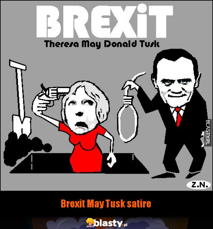 Brexit May Tusk satire