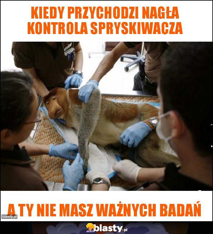 Kiedy przychodzi nagła kontrola spryskiwacza