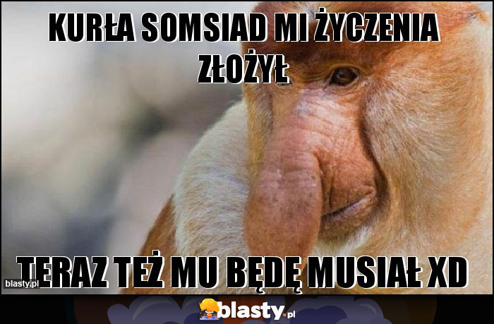 kurła somsiad mi życzenia złożył