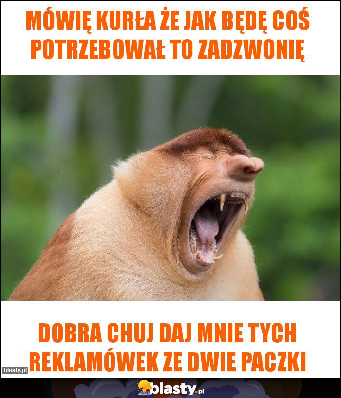Mówię kurła że jak będę coś potrzebował to zadzwonię