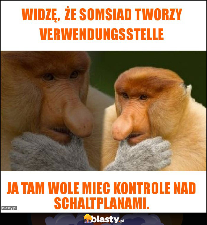 Widzę,  że somsiad tworzy verwendungsstelle