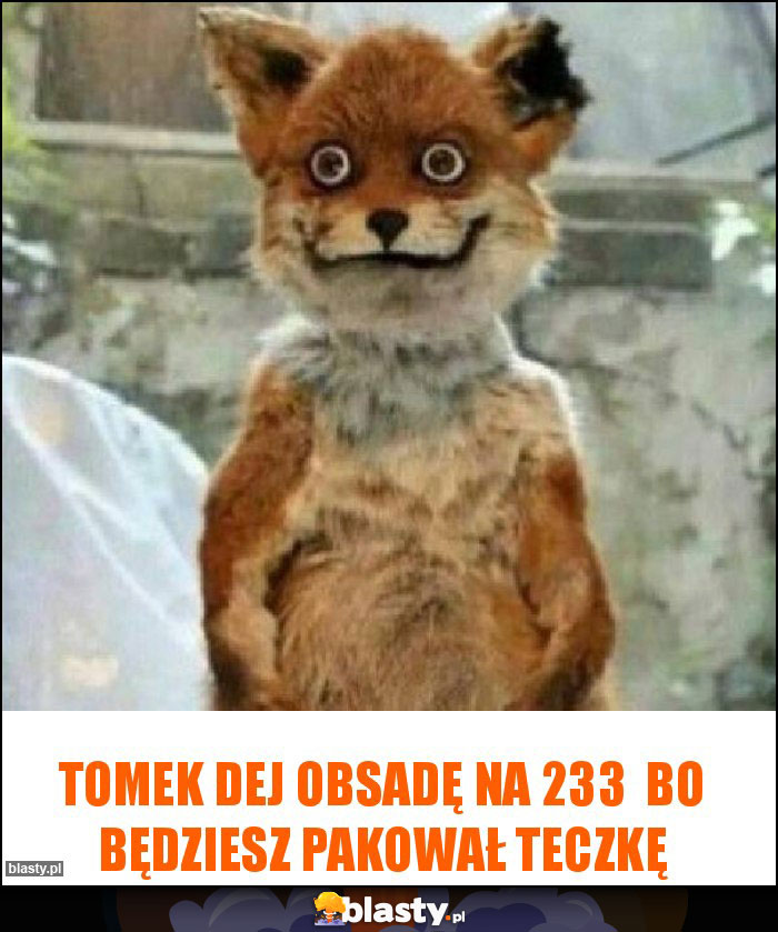 Tomek dej obsadę na 233  bo będziesz pakował teczkę