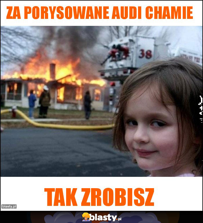 Za porysowane AUDI chamie