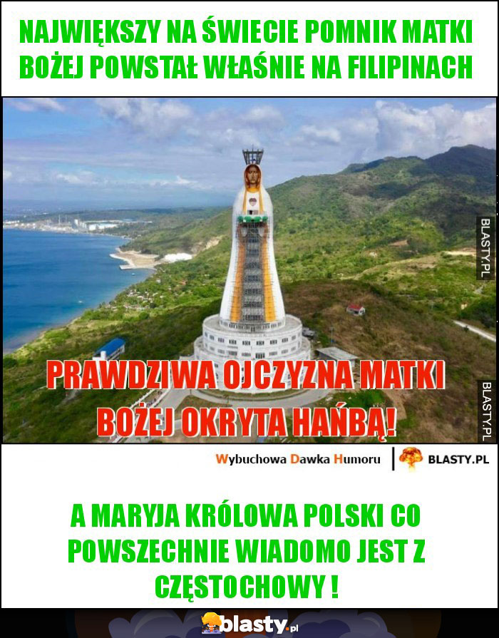 Największy na świecie pomnik Matki Bożej powstał właśnie na Filipinach