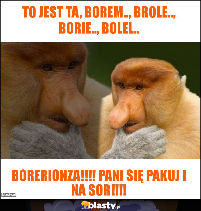 To jest ta, Borem.., Brole.., borie.., bolel..