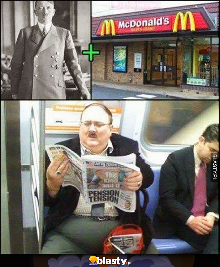 Hitler + Mcdonalds = gruby hitler