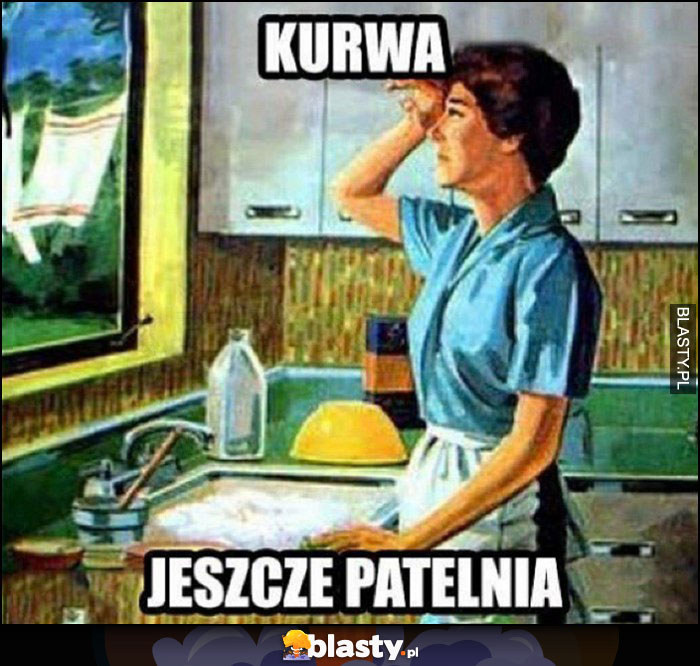 Kurna jeszcze patelnia kobieta zmywanie mycie naczyń