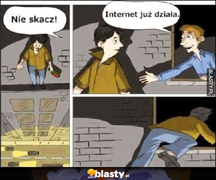 Nie skacz internet już działa, samobójca zmienia zdanie