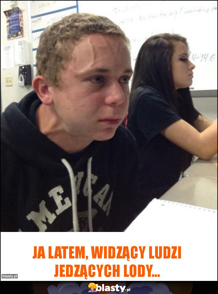 Ja latem, widzący ludzi jedzących lody…