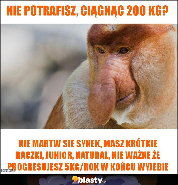 Nie potrafisz, ciągnąc 200 kg?