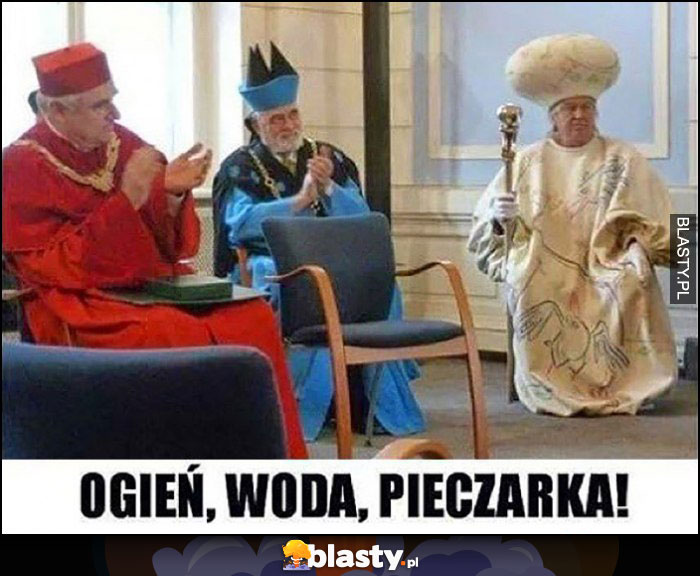 Ogień, woda, pieczarka stroje akademickie