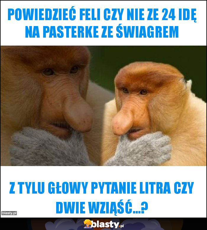 Powiedzieć Feli czy nie ze 24 idę na pasterke ze Świagrem