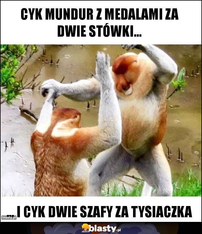 Cyk mundur z medalami za dwie stówki...