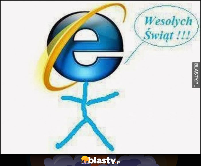 Internet Explorer życzenia wesołych świąt spóźnione
