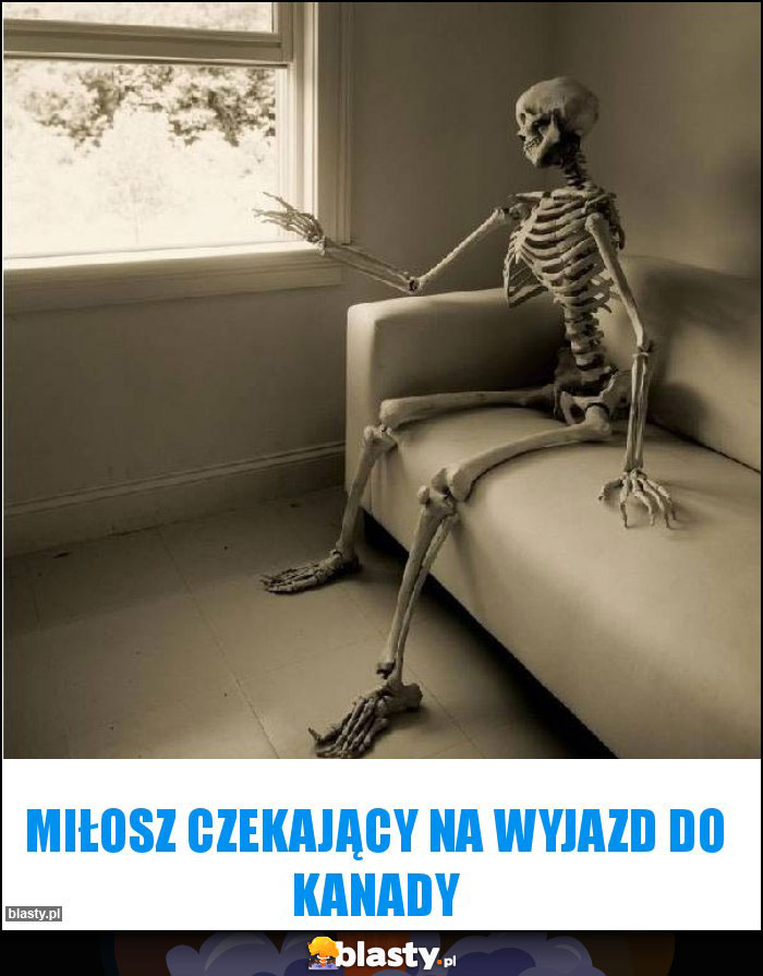 Miłosz czekający na wyjazd do Kanady