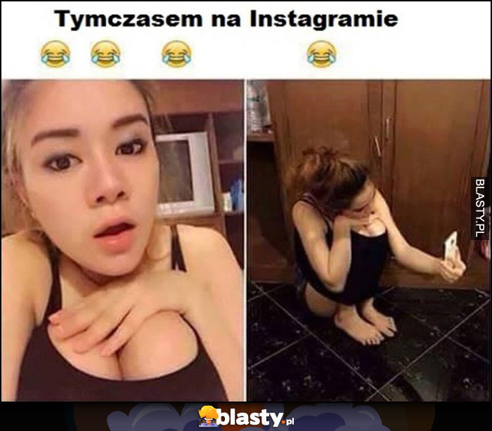 Tymczasem na instagramie selfie kolana jako cycki