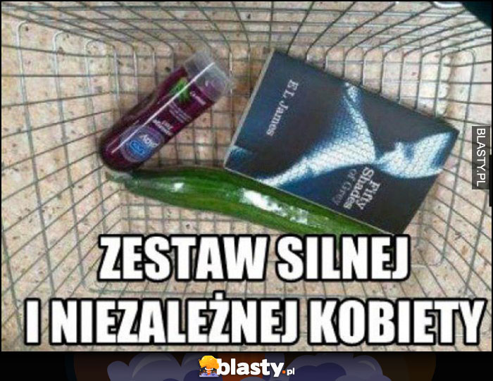 Zestaw silnej i niezależnej kobiety - żel, ogórek, książka Greya