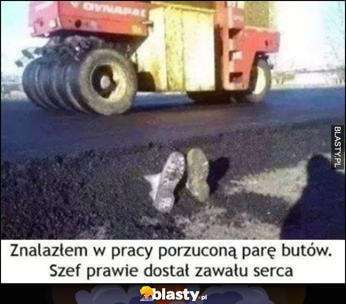 Znalazłem w pracy porzuconą parę butów, szef prawie dostał zawału serca jak zobaczył zabetonowanego pracownika