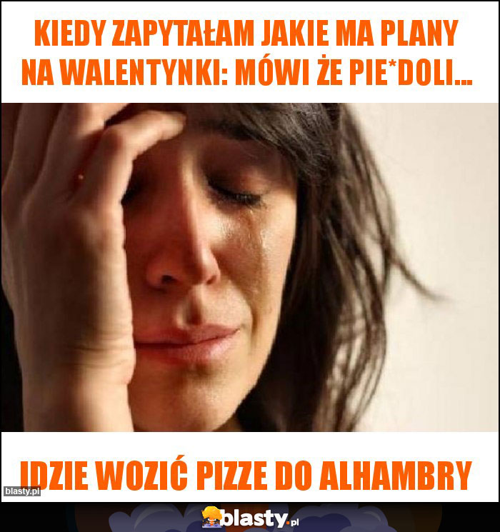 Kiedy zapytałam jakie ma plany na Walentynki: Mówi że Pie*doli...