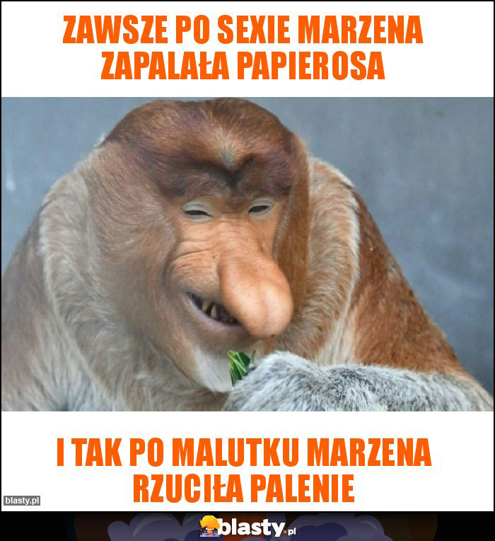 Zawsze po sexie marzena zapalała papierosa