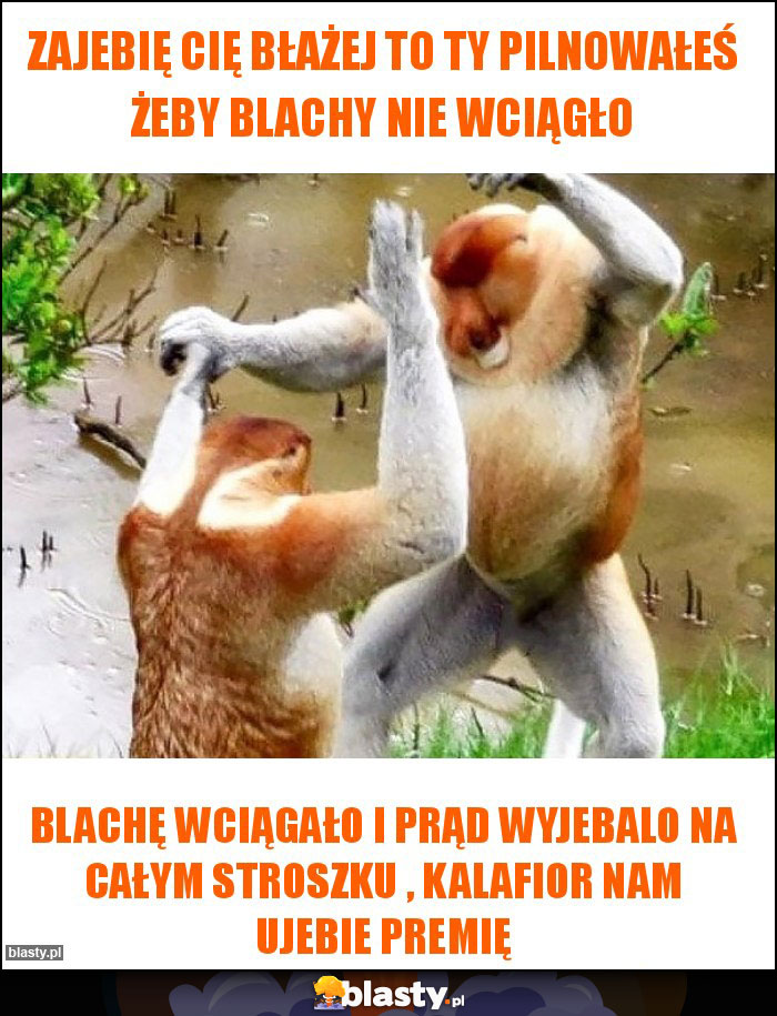 Zajebię cię Błażej to ty pilnowałeś żeby blachy nie wciągło