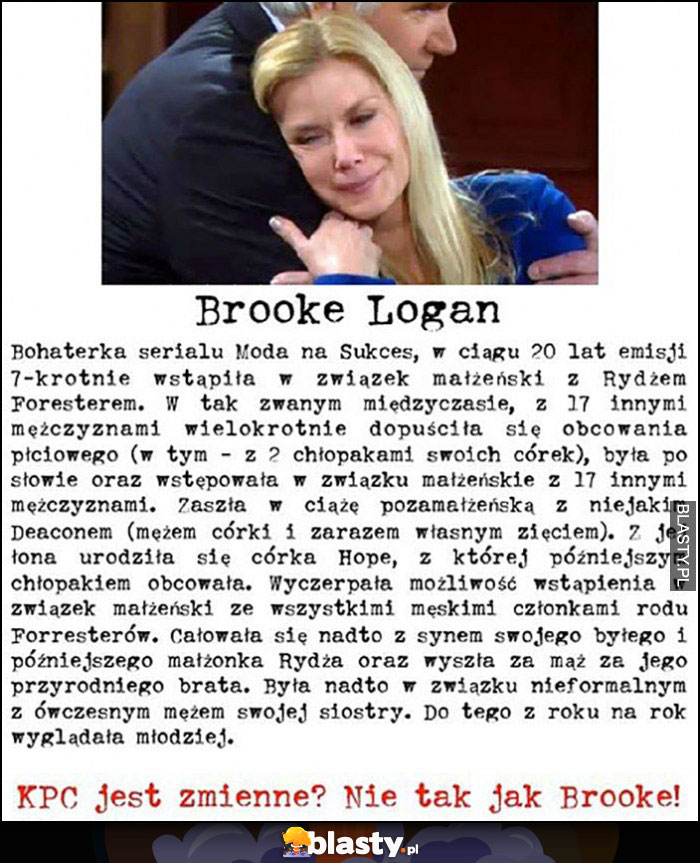 Brooke Logan Moda na Sukces historia związków. KPC jest zmienne? Nie tak jak Brooke!