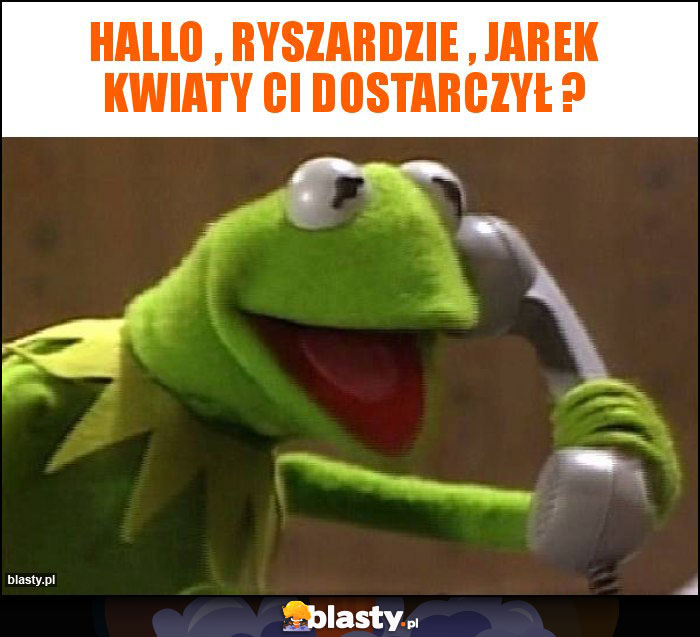 Hallo , Ryszardzie , Jarek kwiaty ci dostarczył ?