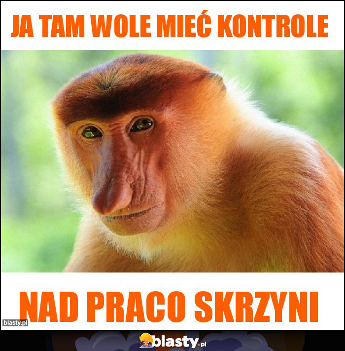 Ja tam wole mieć kontrole