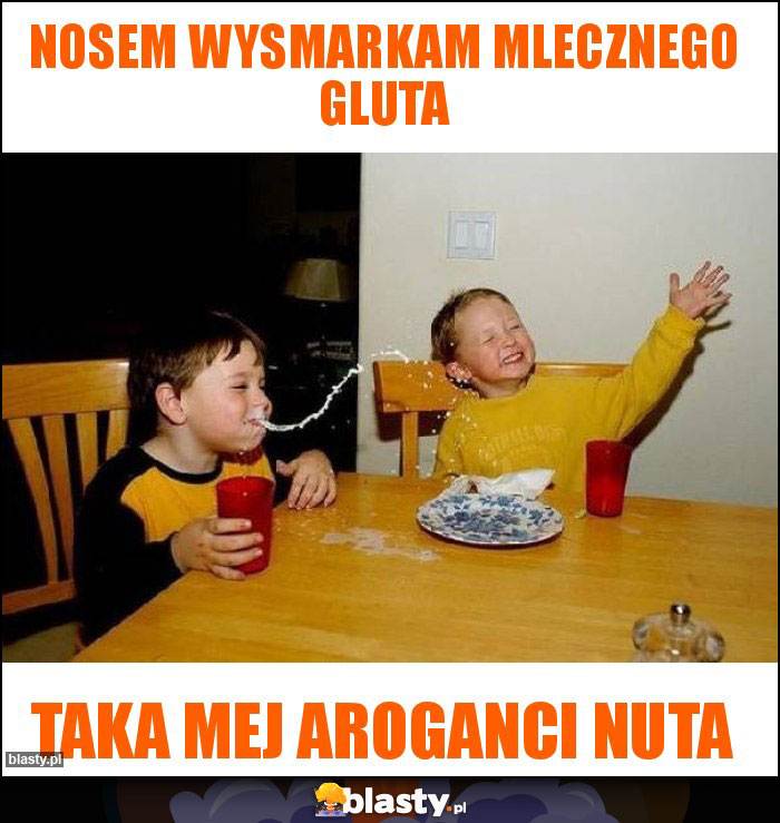 Nosem wysmarkam mlecznego gluta