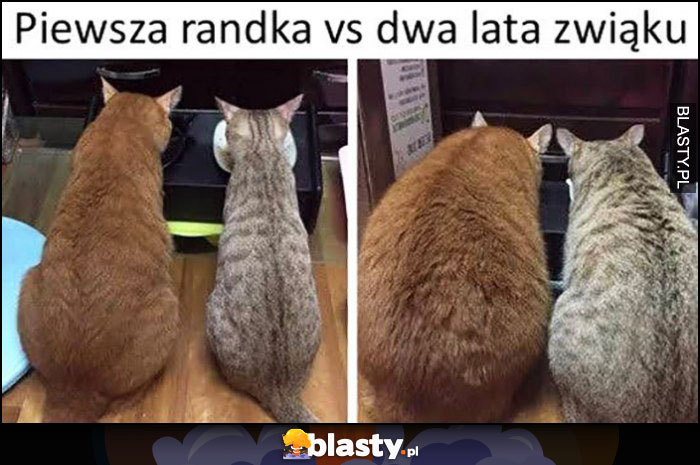 Pierwsza randka vs dwa lata związku grube koty