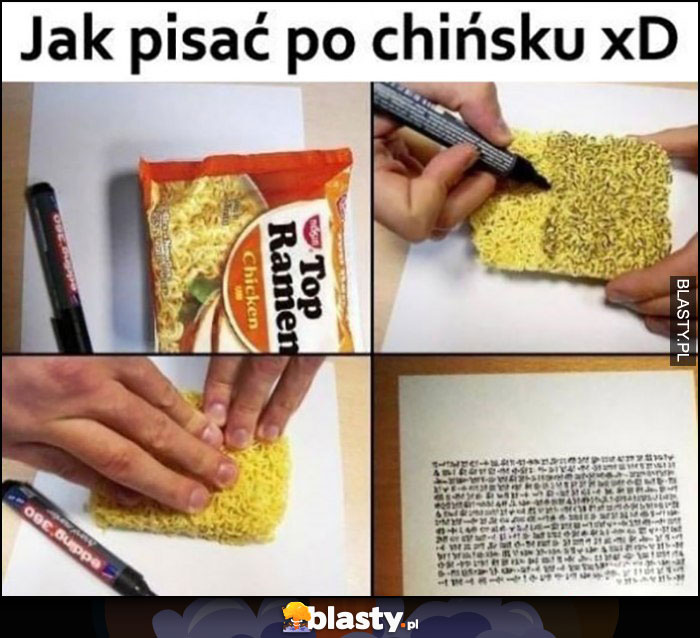 Jak pisać po chińsku markerem po ryżu i odbić