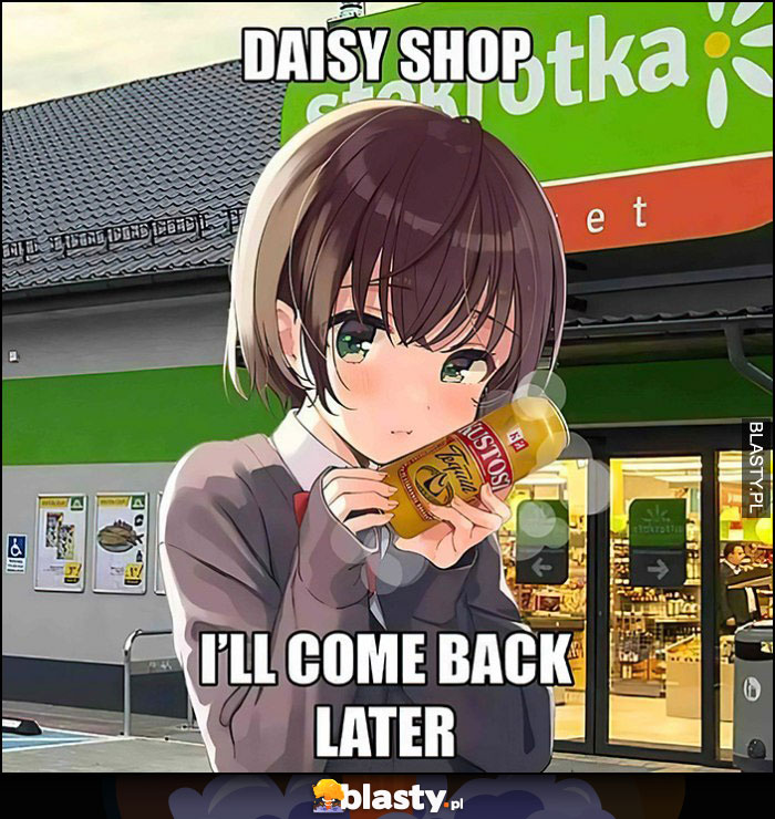 Stokrotka Daisy shop I'll come back later Kustosz manga anime