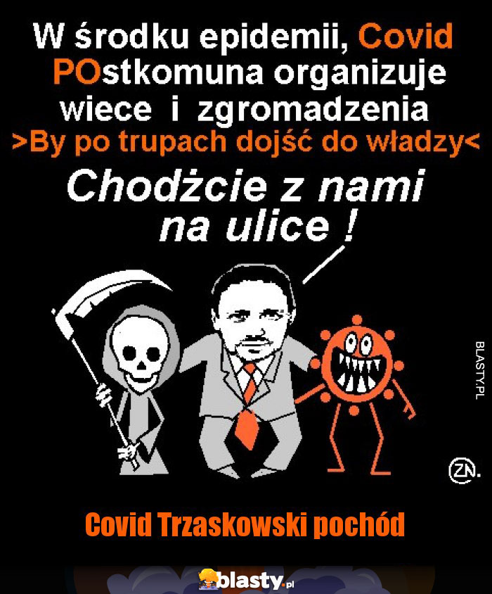 Covid Trzaskowski pochód