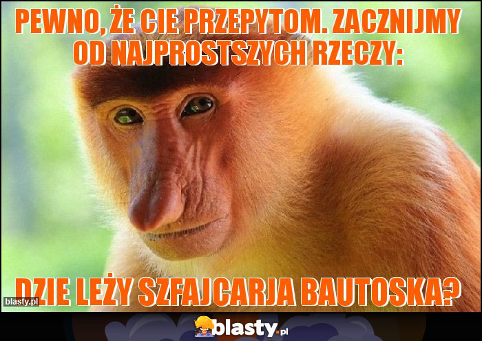 PEWNO, ŻE CIE PRZEPYTOM. ZACZNIJMY OD NAJPROSTSZYCH RZECZY: