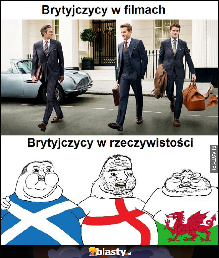 Brytyjczycy w filmach vs brytyjczycy w rzeczywistości porównanie