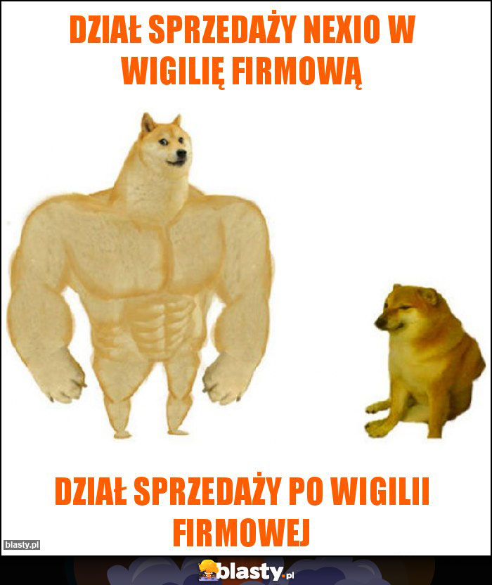 Dział sprzedaży Nexio w wigilię firmową