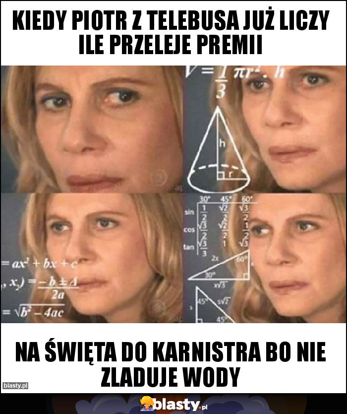 Kiedy Piotr z telebusa już liczy ile przeleje premii
