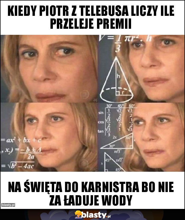 KIEDY PIOTR Z TELEBUSA LICZY ILE PRZELEJE PREMII