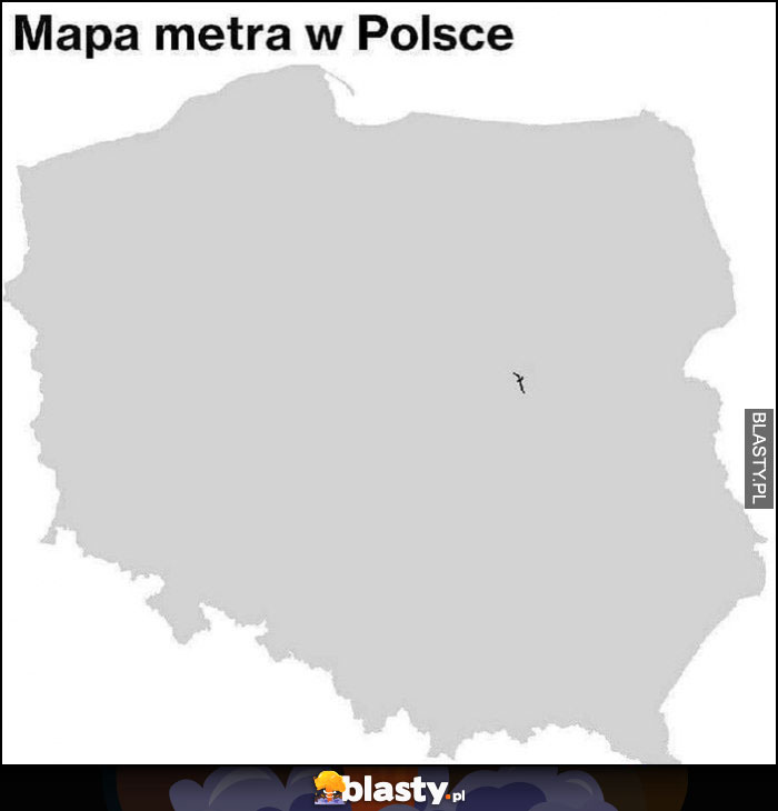 Mapa metra w Polsce tylko w Warszawie
