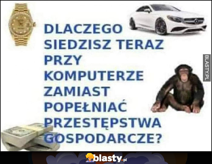 Dlaczego siedzisz teraz przy komputerze zamiast popełniać przestępstwa gospodarcze?